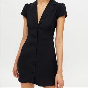 Urban Outfitters Black Collared Dress